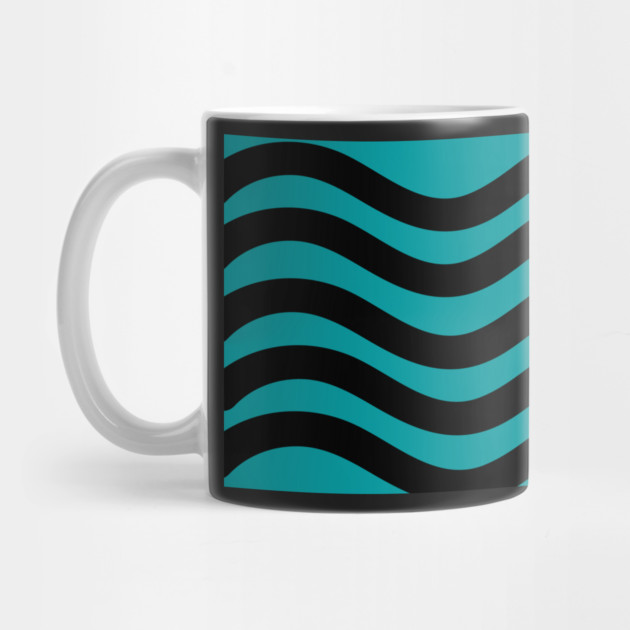 Medium blue and black wavy lines by BirdsnStuff