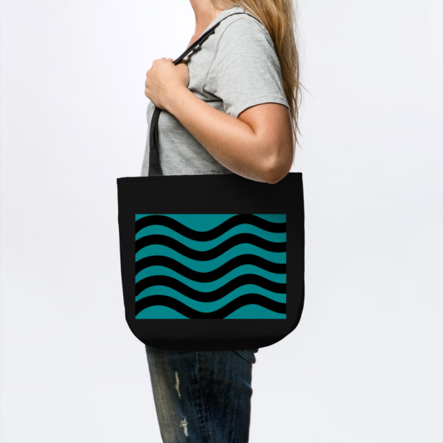 Medium blue and black wavy lines by BirdsnStuff