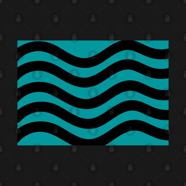 Medium blue and black wavy lines by BirdsnStuff