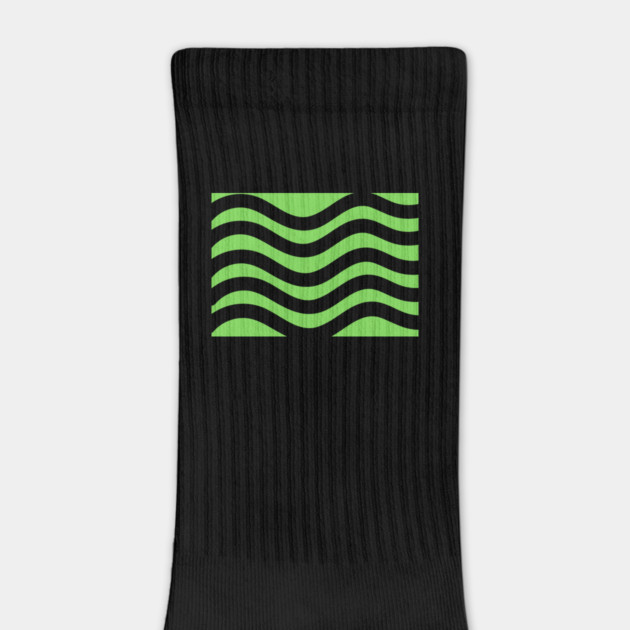 Light Green and Black Wavy Lines by BirdsnStuff