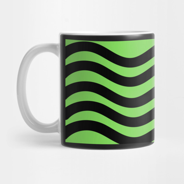Light Green and Black Wavy Lines by BirdsnStuff