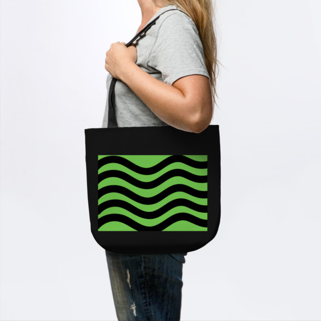 Light Green and Black Wavy Lines by BirdsnStuff