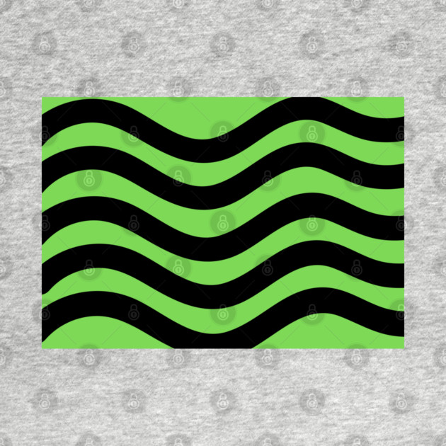 Light Green and Black Wavy Lines by BirdsnStuff
