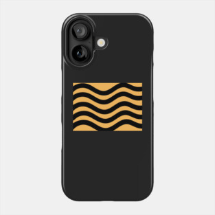 Orange and Black Wavy Lines Phone Case