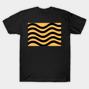 Orange and Black Wavy Lines T-Shirt