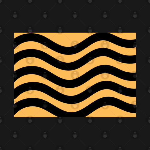 Orange and Black Wavy Lines by BirdsnStuff
