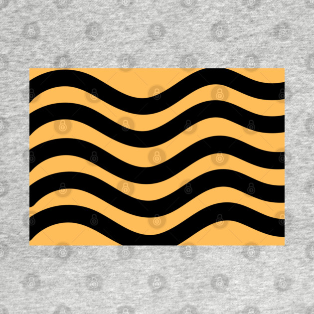 Orange and Black Wavy Lines by BirdsnStuff