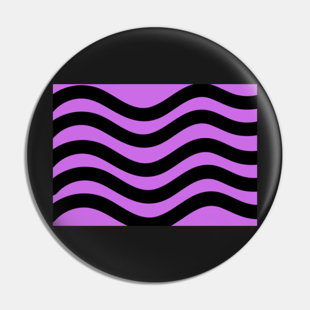 Purple and Black Wavy Lines Pin by BirdsnStuff