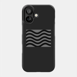 Grey and Black Wavy Lines Phone Case