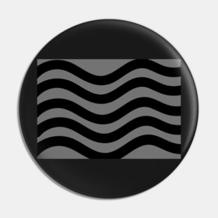 Grey and Black Wavy Lines Pin