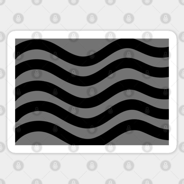 Grey and Black Wavy Lines Sticker by BirdsnStuff