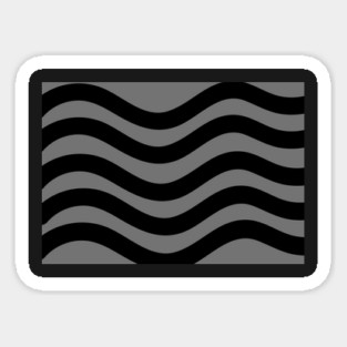 Grey and Black Wavy Lines Magnet