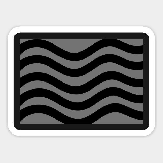 Grey and Black Wavy Lines Magnet by BirdsnStuff