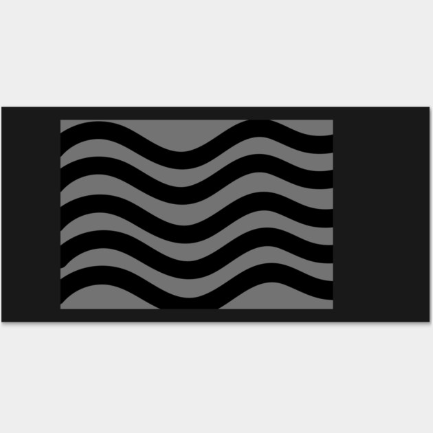 Grey and Black Wavy Lines Wall Art by BirdsnStuff