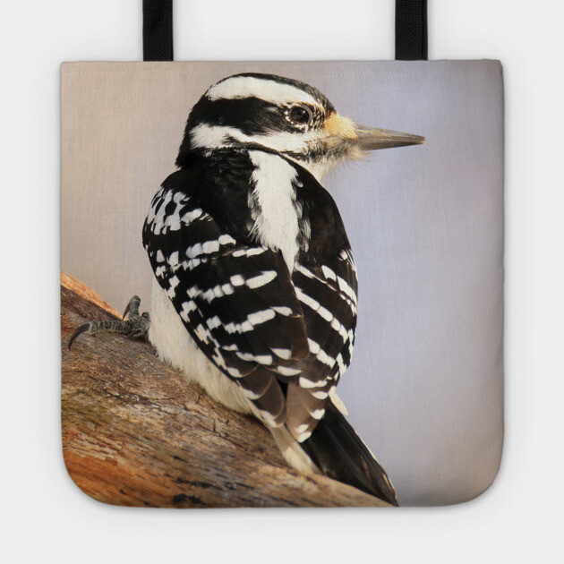 Hairy Woodpecker, bird, North American Bird, Songbird, Backyard Bird Tote by BirdsnStuff