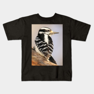 Hairy Woodpecker, bird, North American Bird, Songbird, Backyard Bird Kids T-Shirt