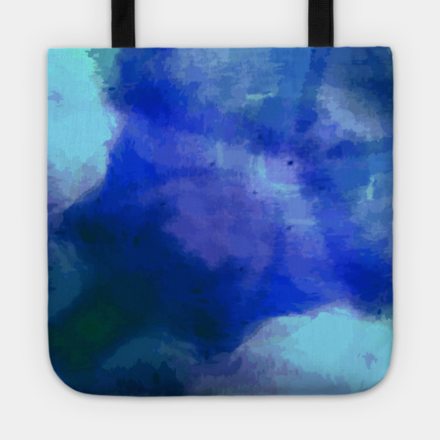 Abstract, digital painting, clouds, blue, purple, green, ocean blues, swirls, Tote by BirdsnStuff