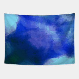 Abstract, digital painting, clouds, blue, purple, green, ocean blues, swirls, Tapestry
