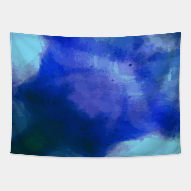 Abstract, digital painting, clouds, blue, purple, green, ocean blues, swirls, Tapestry by BirdsnStuff