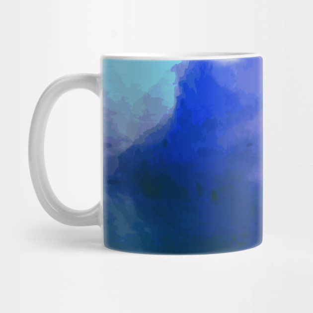 Abstract, digital painting, clouds, blue, purple, green, ocean blues, swirls, by BirdsnStuff