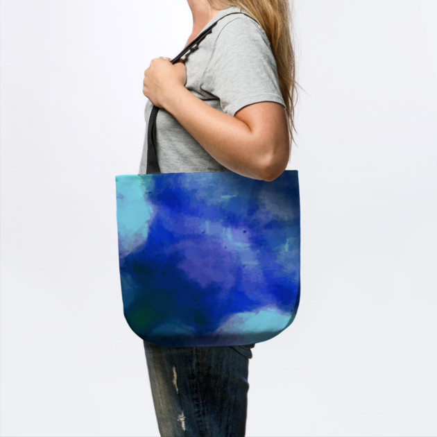 Abstract, digital painting, clouds, blue, purple, green, ocean blues, swirls, by BirdsnStuff