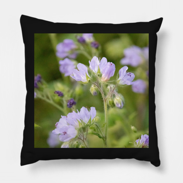 Purple, Spring, Flowers, wildflowers, nature Pillow by BirdsnStuff