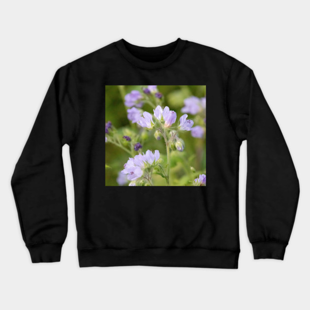 Purple, Spring, Flowers, wildflowers, nature Crewneck Sweatshirt by BirdsnStuff