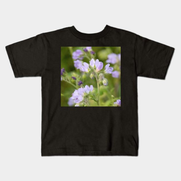 Purple, Spring, Flowers, wildflowers, nature Kids T-Shirt by BirdsnStuff