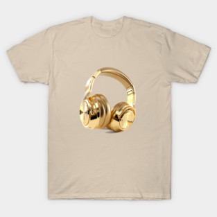 Headphones Gold T-Shirt