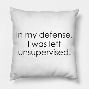 In my defense, I was left unsupervised Pillow