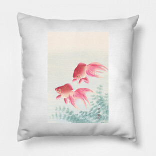 Goldfish by Ohara Koson Pillow