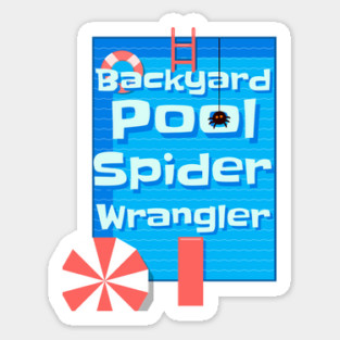 Backyard Swimming Pool Spider Wrangler Magnet