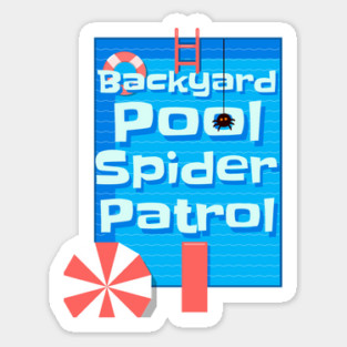 Backyard Swimming Pool Spider Patrol Magnet
