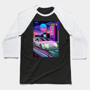 Nissan 300ZX (Z32) Fairlady Z  Vaporwave Baseball T-Shirt
