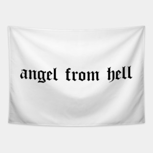 Angel from hell  - Logo chest (hype, aesthetic tattoo) Tapestry
