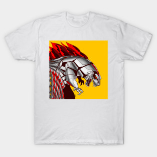 mechagodzilla the robot mecha beast ecopop T-Shirt