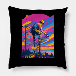 Lineman Design for Power lineman Pillow