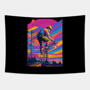 Lineman Design for Power lineman Tapestry