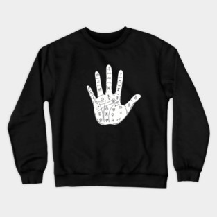 Fortune Teller Palmistry Occult Hand Crewneck Sweatshirt