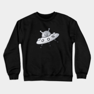 Alien In UFO Crewneck Sweatshirt