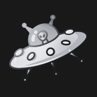 Alien In UFO T-Shirt