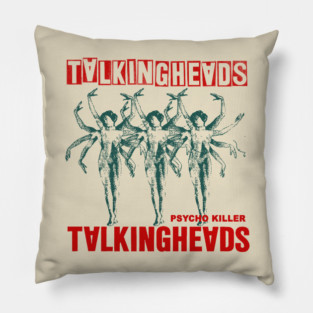 70s talking heads vintage art Pillow