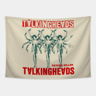 70s talking heads vintage art Tapestry