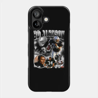 Bo Jackson Bo Knows Signature Vintage Legend Baseball Football Bootleg Rap Graphic Style Phone Case