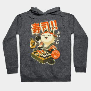 Sushi Chef - Cute Kitchen Kitty - Japanese Restaurant Hoodie