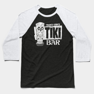 Trader Grim's Tiki Bar Baseball T-Shirt