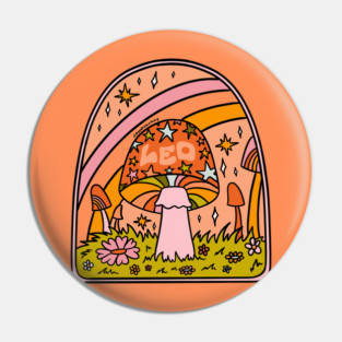Leo Mushroom Pin
