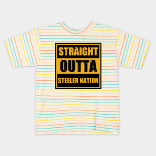 Straight outta steeler nation Kids T-Shirt