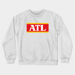 ATL Retro Font - Whiteq Crewneck Sweatshirt