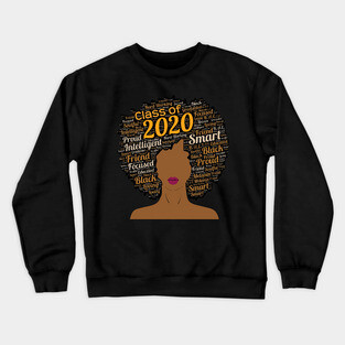 Class of 2020 Afro Typography Art Crewneck Sweatshirt